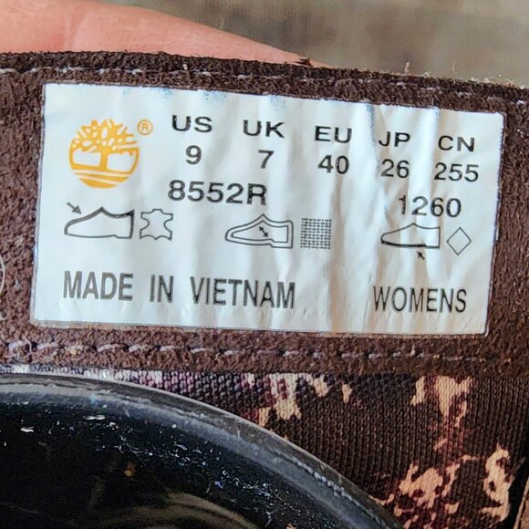 Timberland Brown Suede Waterproof Suede Tall Heeled Boots Size 9 - Picture 16 of 16